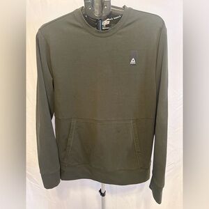 Reebok Olive Fundamentals Sweatshirt with Logo